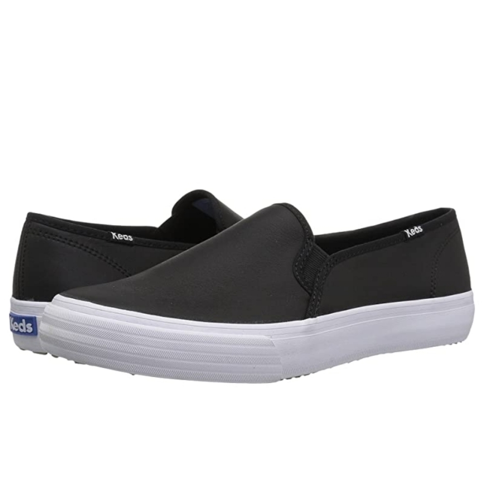 Keds Black Double Decker Leather Sneakers 8 - New